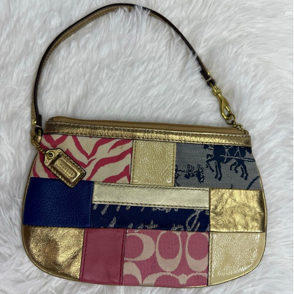 Coach Multi-Color Patchwork Wristlet - image 1